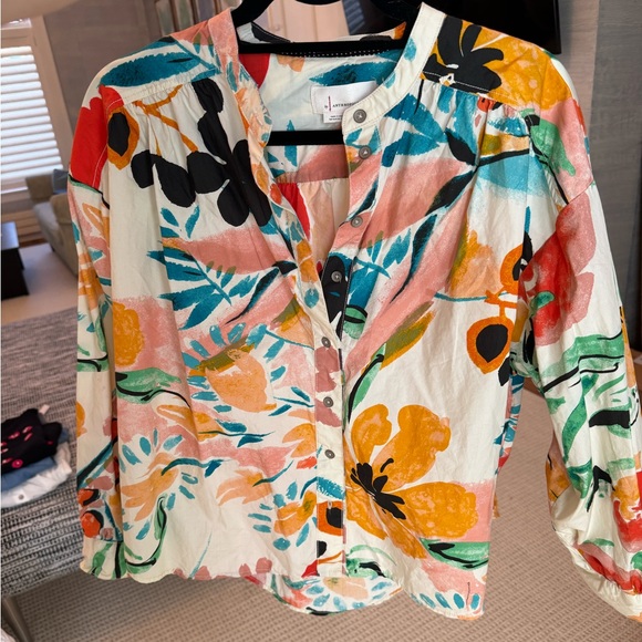 Anthropologie Crisanta Poplin Button-Down - Picture 6 of 8